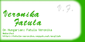 veronika fatula business card